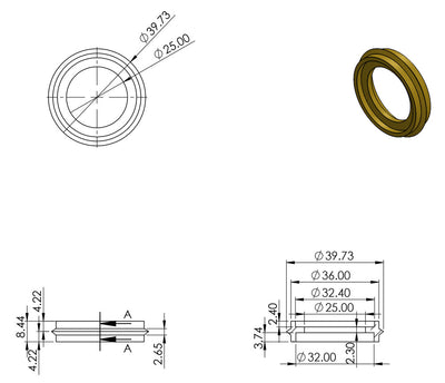 Brass Screw Castor with Round Embellisher