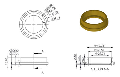 Brass Screw Castor with Round Embellisher