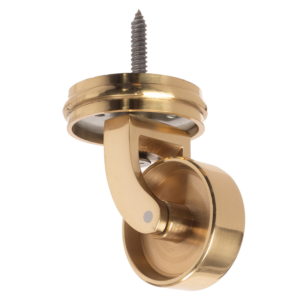 Brass Screw Castor with Round Embellisher