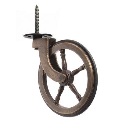 Antike Wagenradschraube mit Gummireifen
