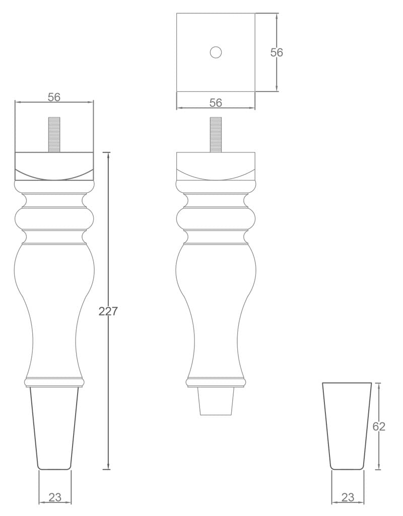 Aku Wooden Furniture Legs