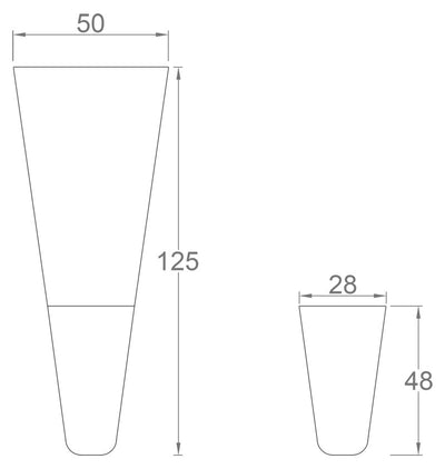 Amaryllis Solid Oak Furniture Legs with Slipper Cups