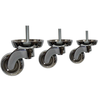 Designer Chrome Convex & Concave Cup Castors